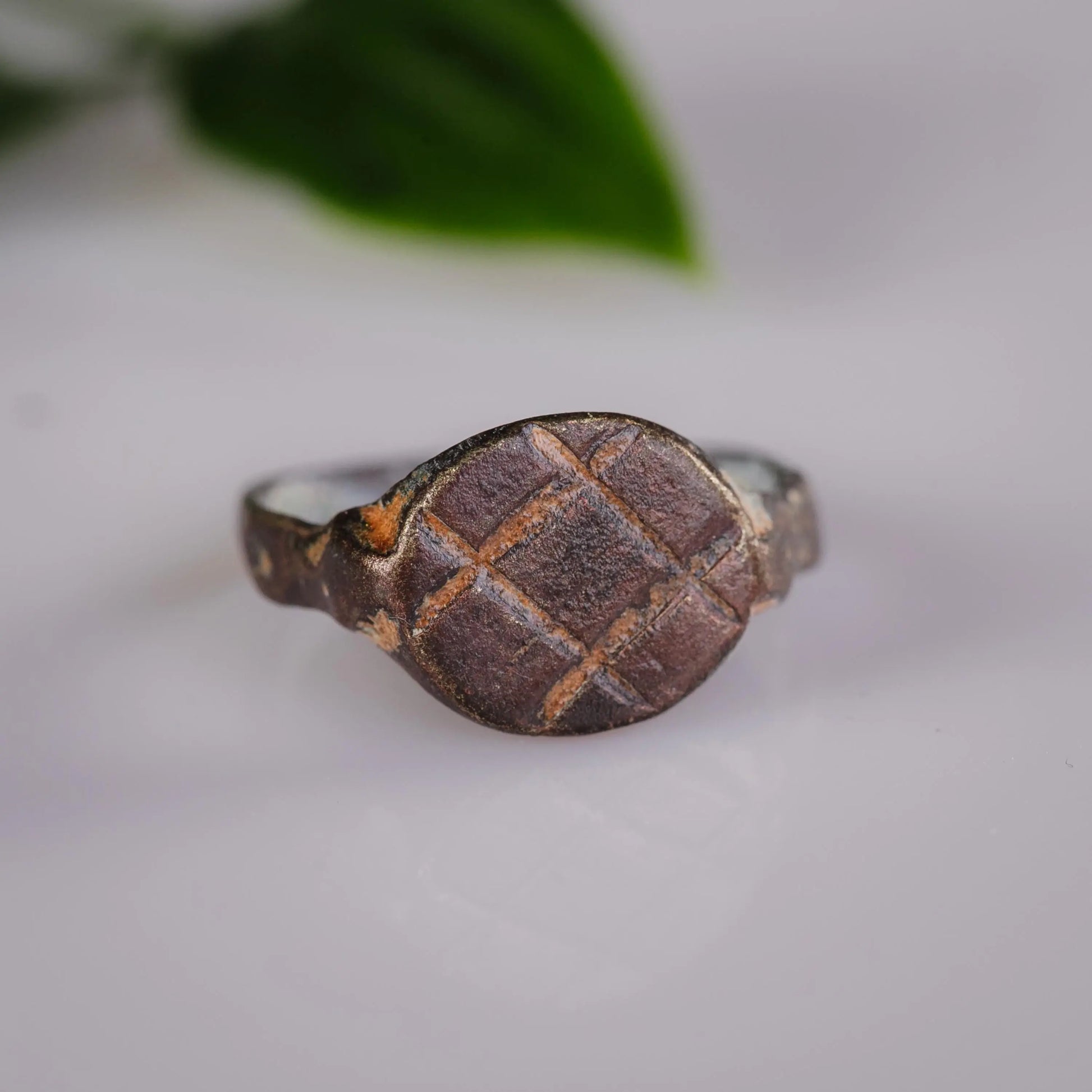 'Rhomboides' - Late Roman to Early Medieval Bronze Ring (3rd–9th C. CE) EU 55 / US 7.5 Aurora Antiqua