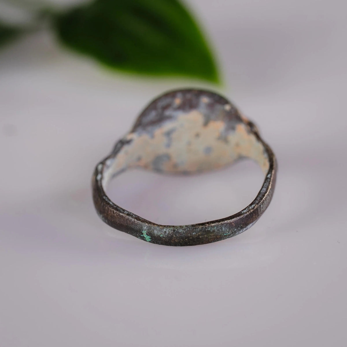 Late Roman Bronze Ring 'Rhomboides' (3rd-9th c. CE) EU 55/US 7.5