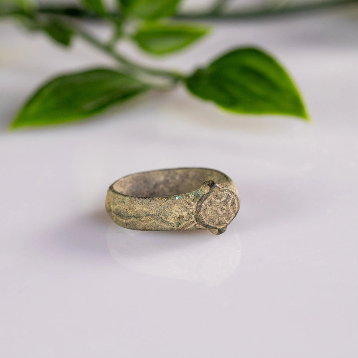 Medieval Bronze Ring 'Adalbert' (9th-12th c. AD) EU 51/US 5.75